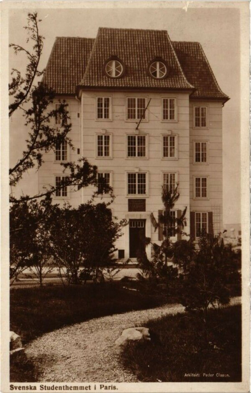 Carte postale ancienne Svenska Studenthemmet i Paris à Paris 14e