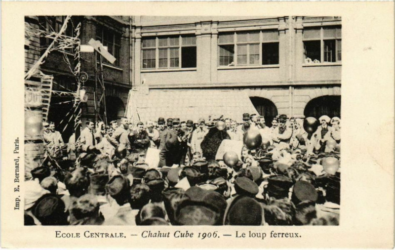 Carte postale ancienne Paris 3e - Ecole Centrale - Chaut Cube 1906 à Paris 3e