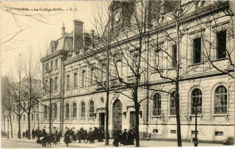 Carte postale ancienne Paris 5e - Le Collége Rollin à Paris 5e