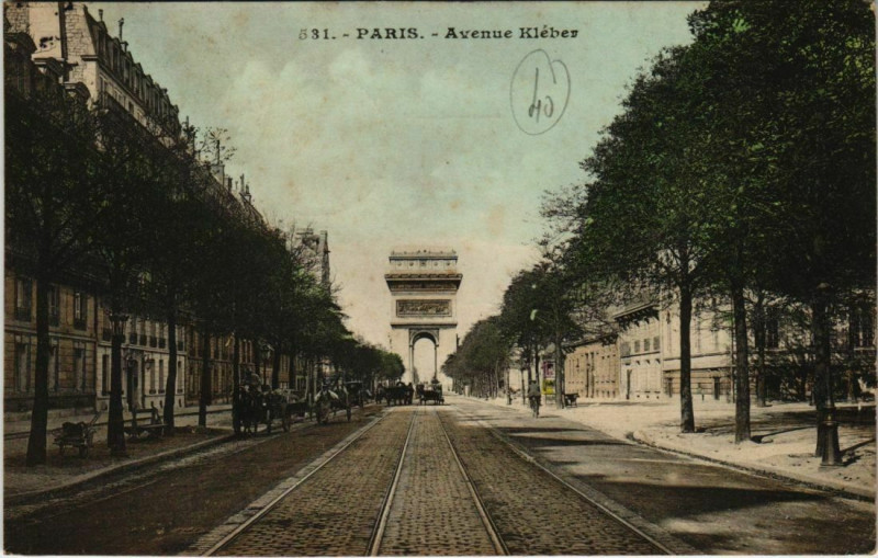 Carte postale ancienne Avenue Kléber à Paris 16e