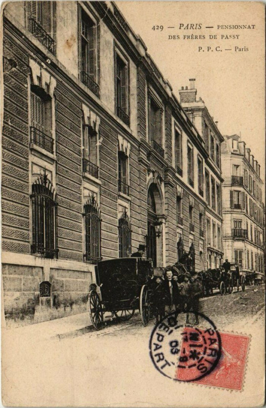 Carte postale ancienne Pensionnat des Frères de Passy à Paris 16e