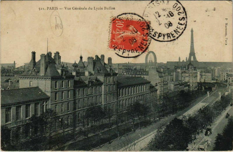 Carte postale ancienne Panoramas du Boulevard Pasteur et du Lycée Buffon à Paris 15e