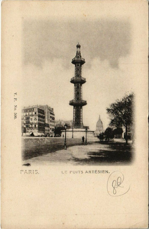 Carte postale ancienne Le Puits Artésien à Paris 15e