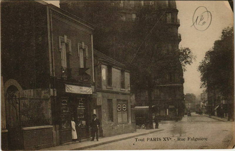 Carte postale ancienne Rue Falguière à Paris 15e