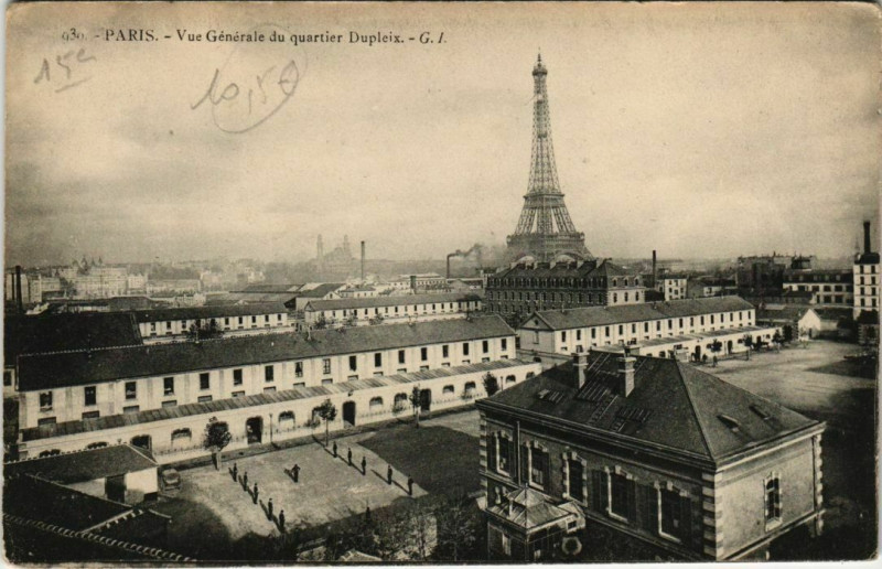 Carte postale ancienne Vue Générale du quartier Dupleix à Paris 15e