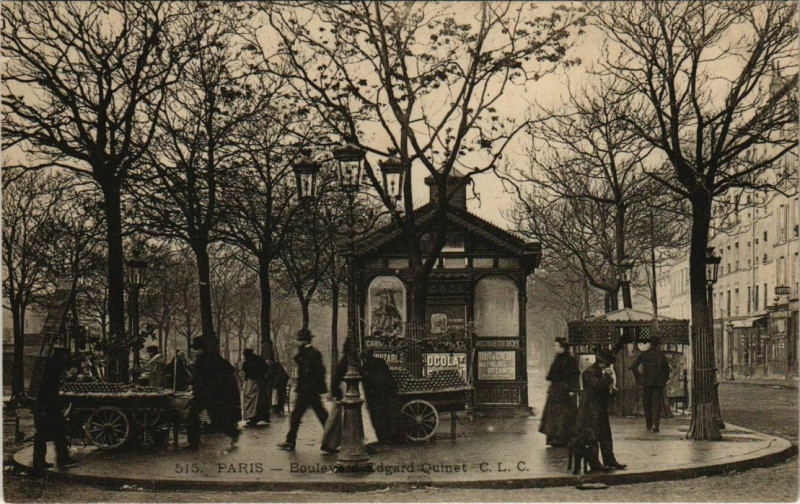 Carte postale ancienne Paris Petits Metiers Bd Edgard Quinet à Paris 14e