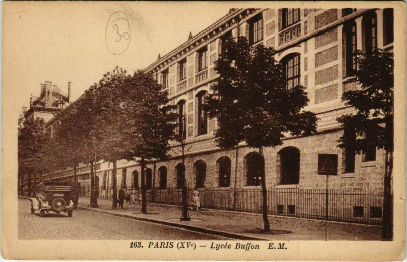 Carte postale ancienne Lycée Buffon à Paris 15e