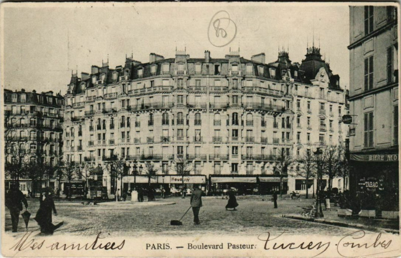 Carte postale ancienne Boulevard Pasteur à Paris 15e
