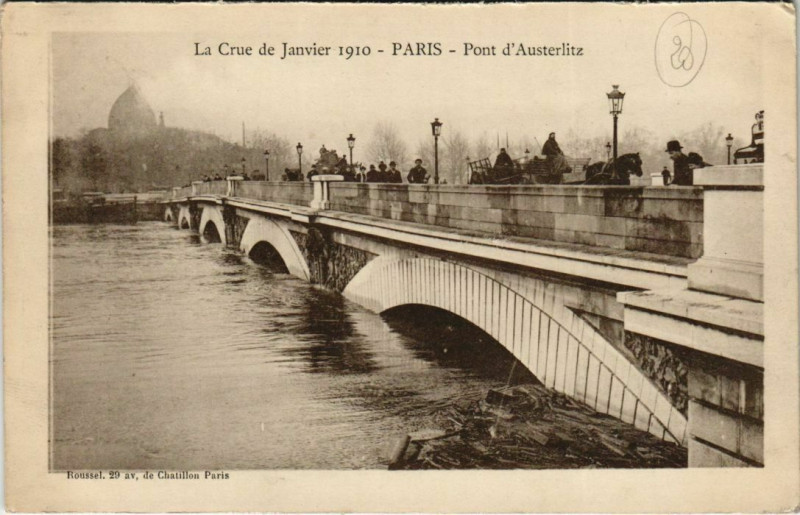 Carte postale ancienne Paris 12e - Pont d'Austerlitz à Paris 12e