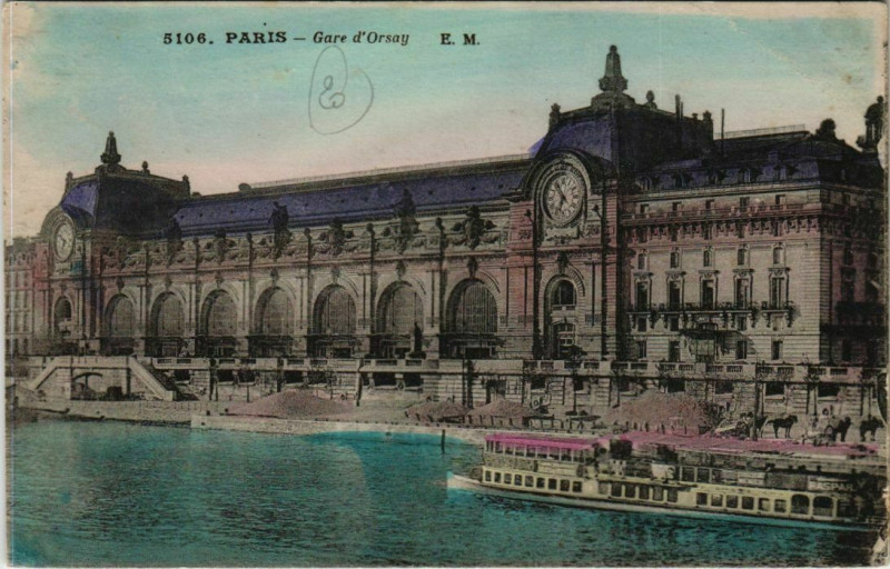 Carte postale ancienne Paris 7e - Gare d'Orléans à Paris 7e