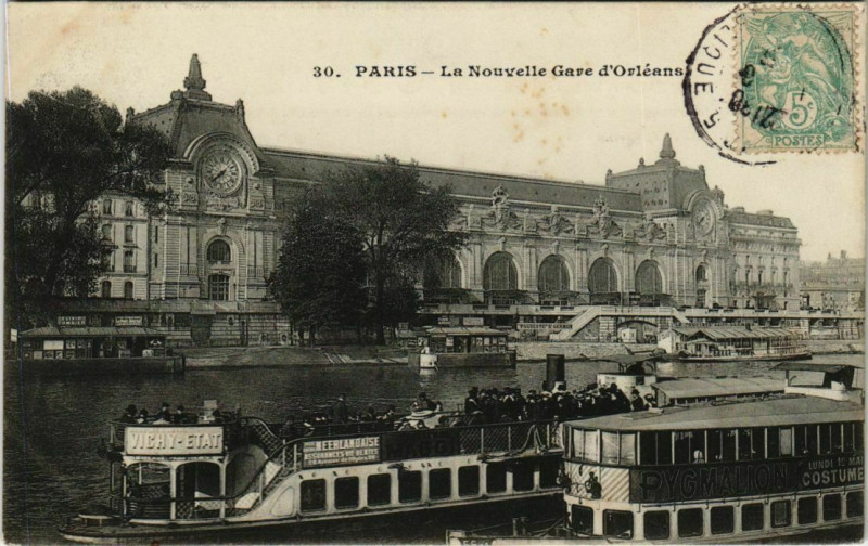 Carte postale ancienne La Nouvelle Gare d'Orléans à Paris 1er
