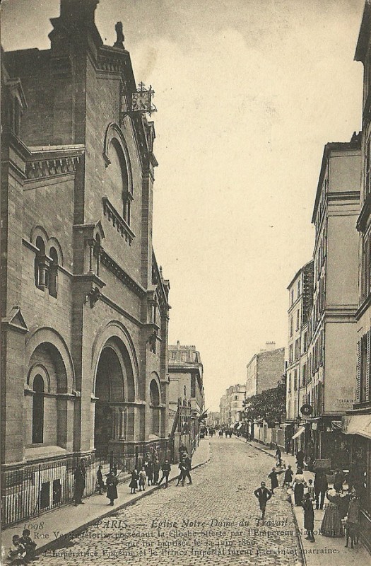 Carte postale ancienne Eglise Notre-Dame du Travail à Paris 14e