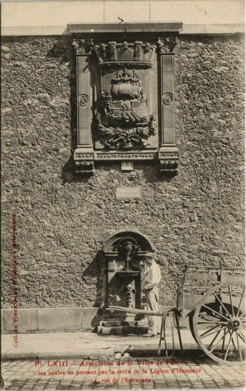 Carte postale ancienne Paris 5e - Armoiries de la Ville de Paris à Paris 5e