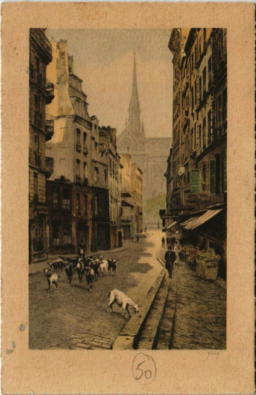 Carte postale ancienne Paris 5e - Rue du Haut-Pavé à Paris 5e