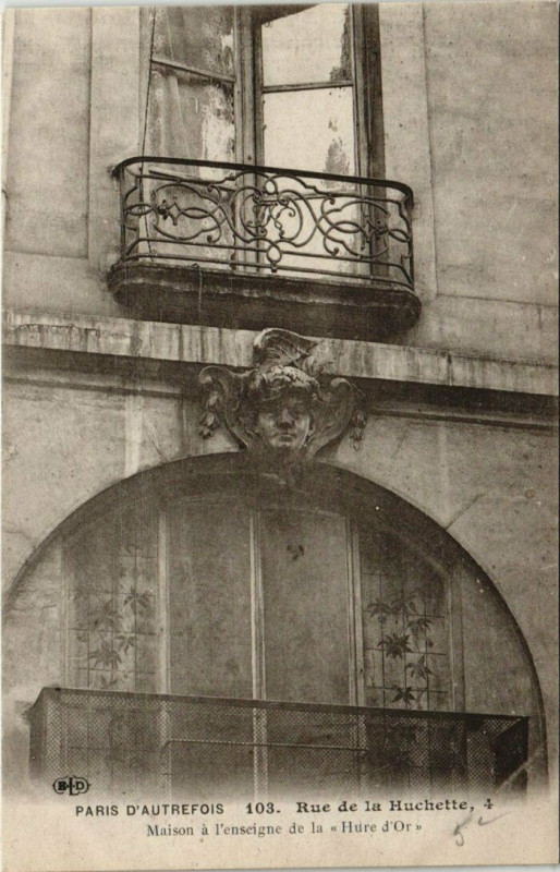 Carte postale ancienne Paris 5e - Rue de la Huchette à Paris 5e