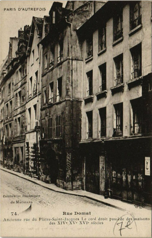 Carte postale ancienne Paris 5e - Rue Domat à Paris 5e