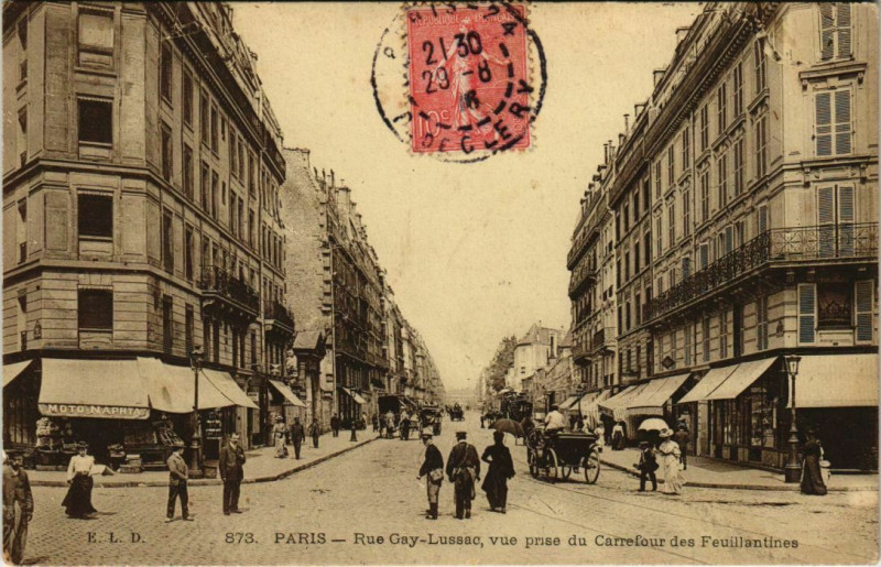 Carte postale ancienne Paris 5e - Rue Gay-Lussac à Paris 5e