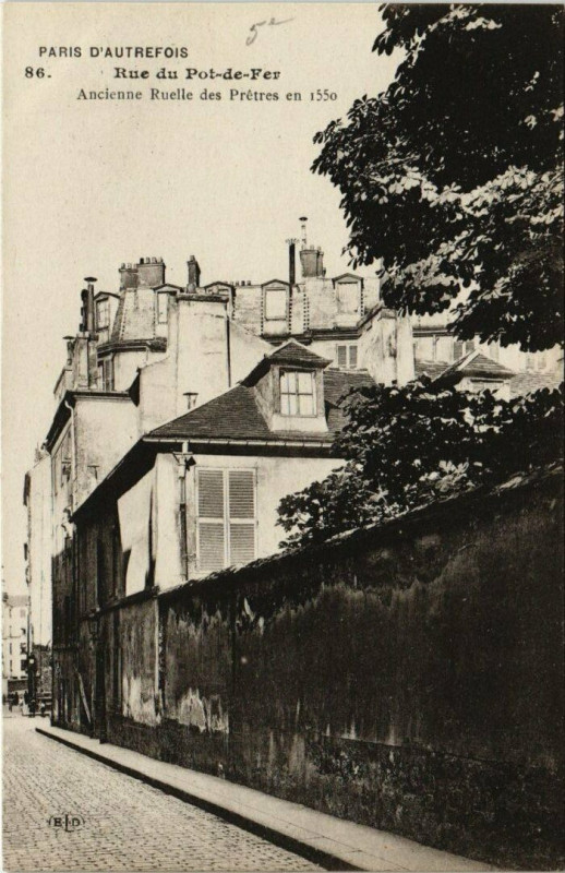 Carte postale ancienne Paris 5e - Rue du Pot-de-Fer à Paris 5e