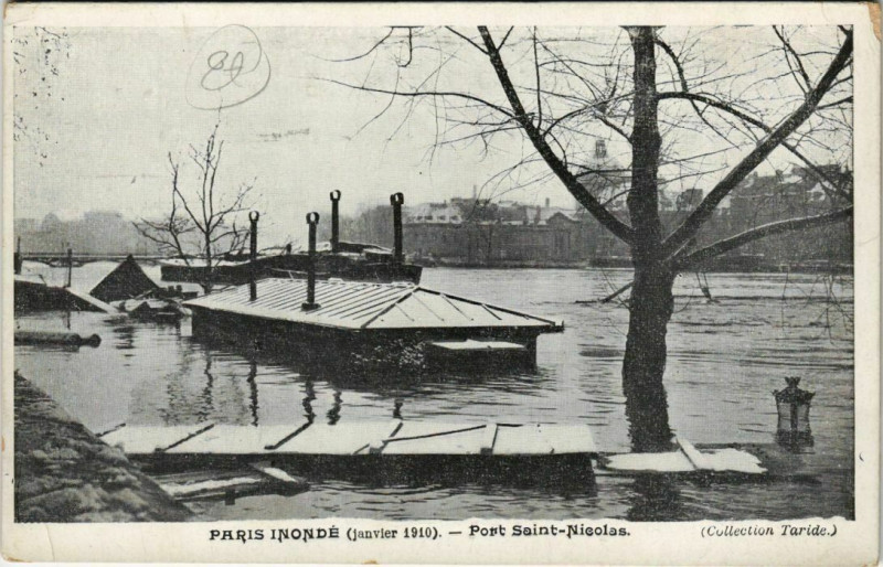 Carte postale ancienne Paris 5e - Port Saint-Nicolas à Paris 5e