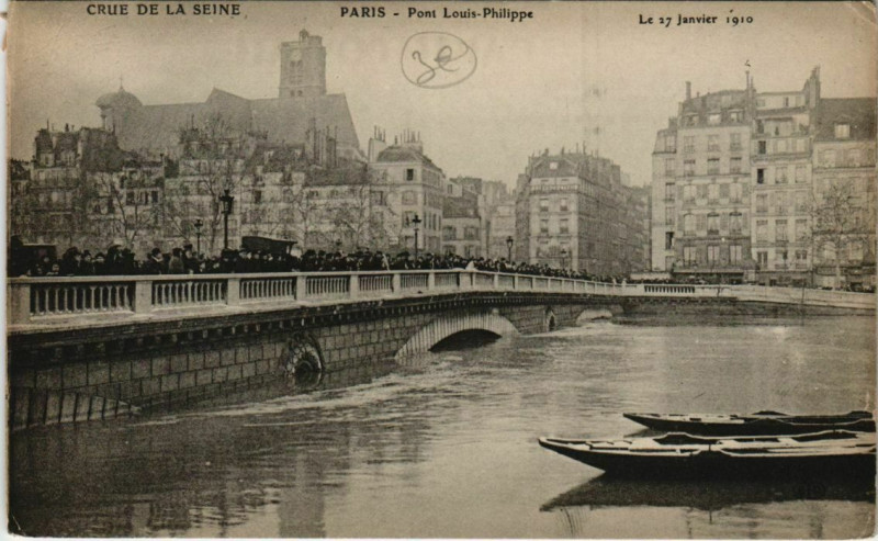 Carte postale ancienne Paris 4e - Pont Louis-Philippe à Paris 4e