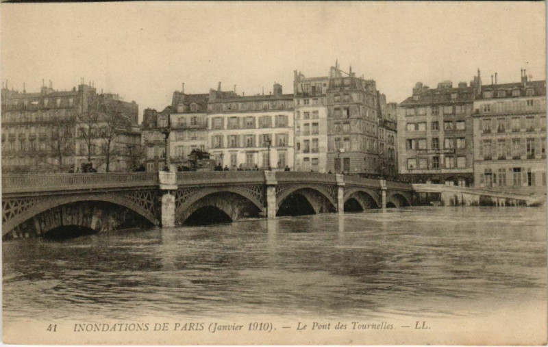 Carte postale ancienne Paris 5e - Le Pont des Tournelles - Ll.41 à Paris 5e