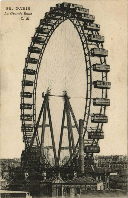 Carte postale ancienne La Grande Roue à Paris 7e
