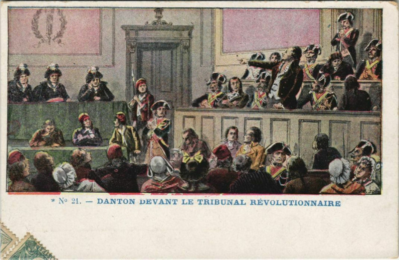 Carte postale ancienne Paris 6e - Danton Devant le Tribunal Révolutionnaire à Paris 6e