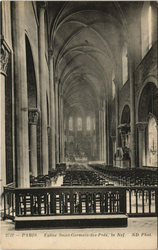 Carte postale ancienne Paris 6e - Eglise Saint-Germain-des-Prés à Paris 6e