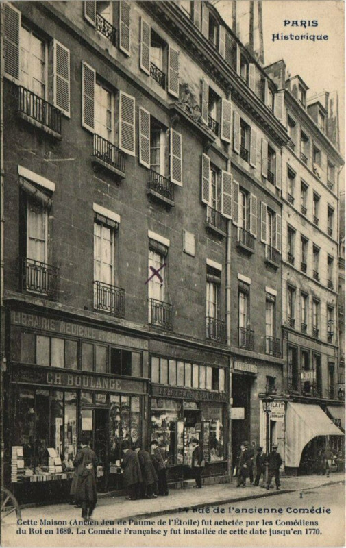 Carte postale ancienne 14 rue de l'ancienne Comédie à Paris 6e