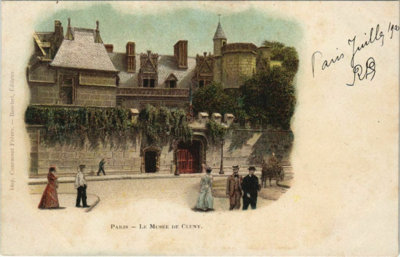 Carte postale ancienne Paris 5e - Le Musée de Cluny à Paris 5e