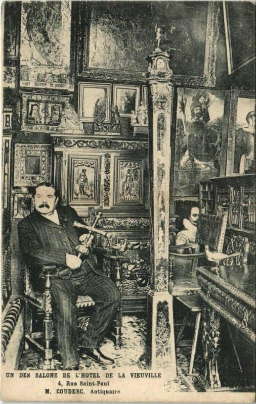 Carte postale ancienne Paris - Un Salons de l'Hotel de la Vieuville à Paris
