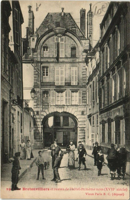 Carte postale ancienne Paris - Bretonvilliers et restes de lhotel du méme nom à Paris