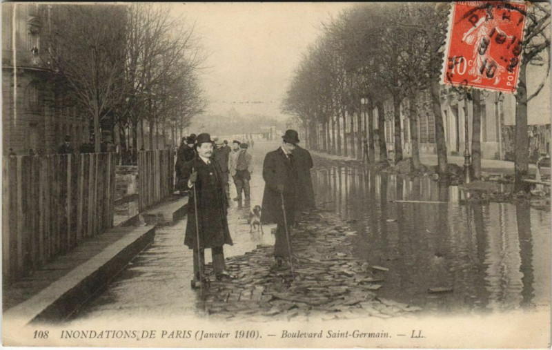 Carte postale ancienne Paris 5e - Boulevard Saint-Germain à Paris 5e