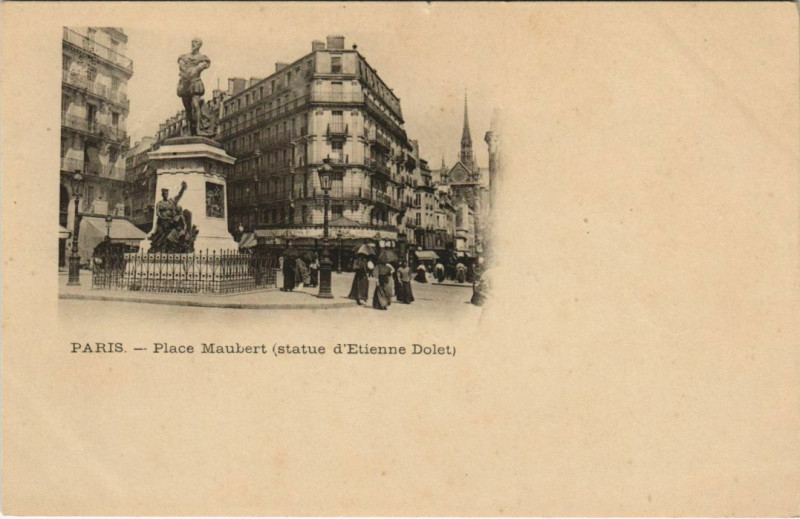 Carte postale ancienne Paris 5e - Place Maubert à Paris 5e
