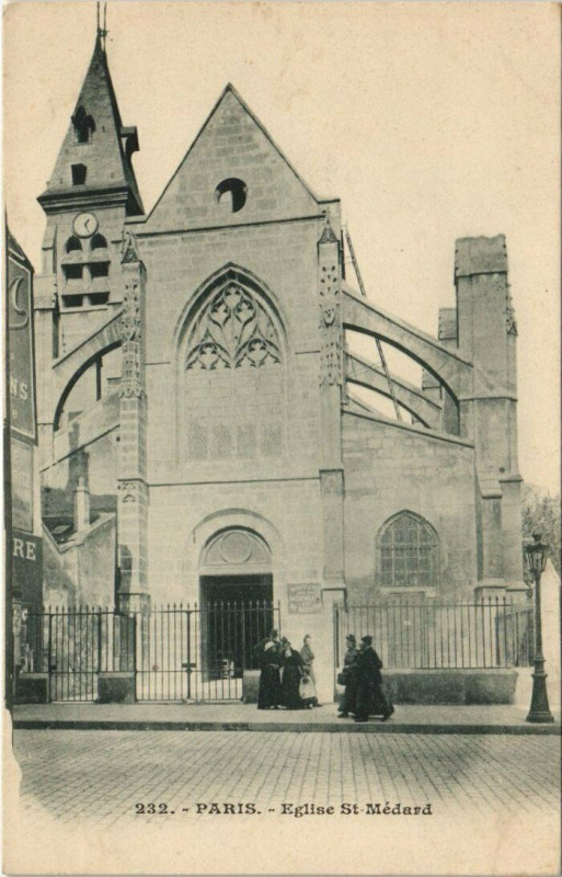 Carte postale ancienne Paris 5e - Eglise Saint-Médard à Paris 5e