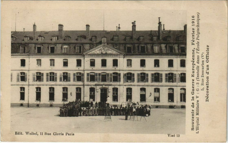 Carte postale ancienne Paris 5e - Souvenir de la Guerre à Paris 5e