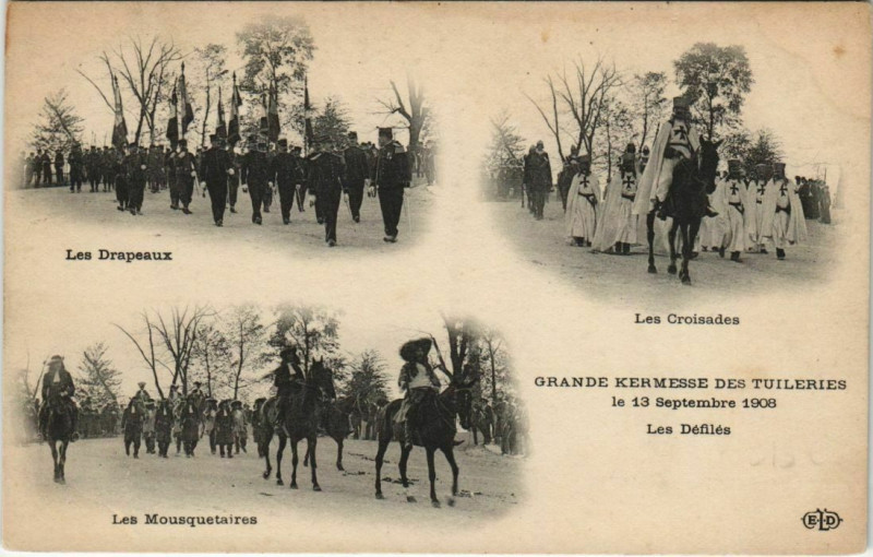 Carte postale ancienne Paris - Grande Kermesse de Tuileries à Paris