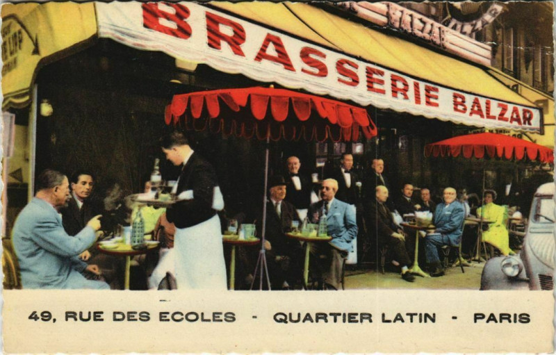 Carte postale ancienne Paris 5e - Rue des Ecoles- Quartier Latin  à Paris 5e