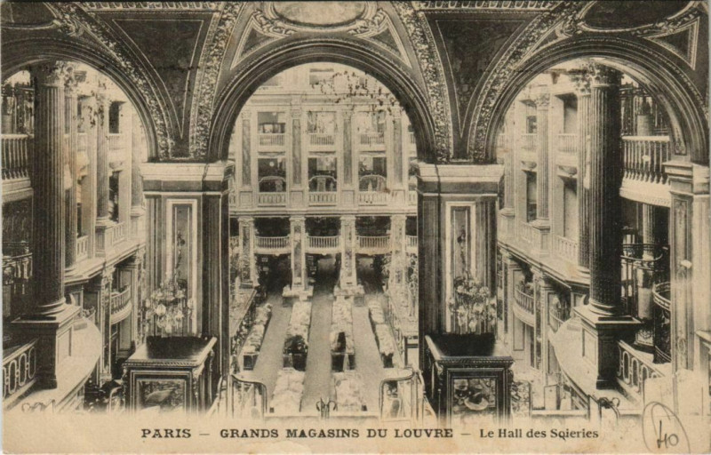 Carte postale ancienne Paris - Grands Magasins du Louvre à Paris