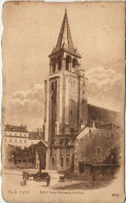 Carte postale ancienne Paris - Eglise Saint-Germain-des-Prés à Paris