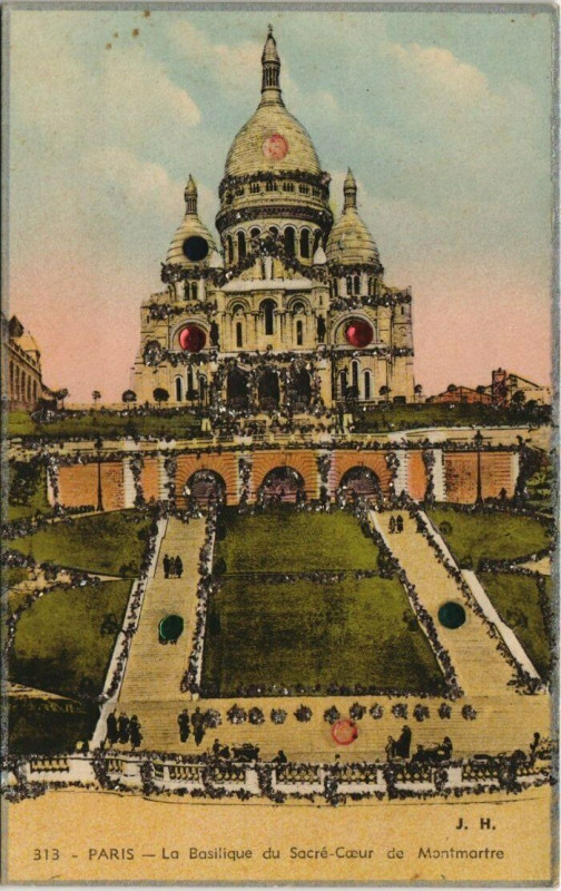 Carte postale ancienne La Basilique du Sacré-Coeur de Montmartre à Paris 18e