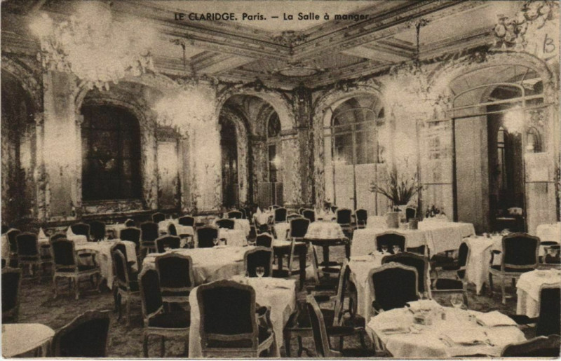 Carte postale ancienne Paris - Le Claridge - La Salle á manger à Paris