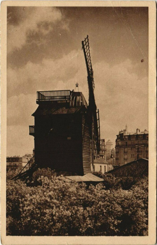 Carte postale ancienne Moulin de la Galette à Paris 18e
