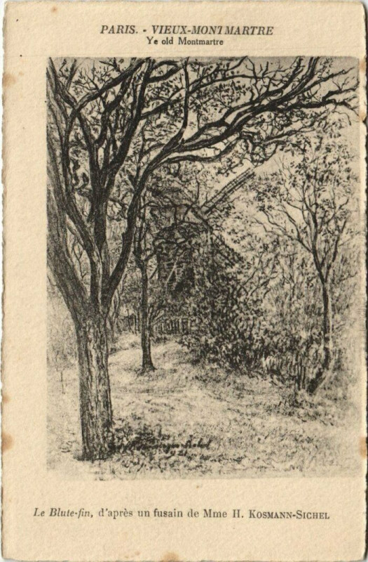 Carte postale ancienne Montmartre - Le Blute-fin à Paris 18e