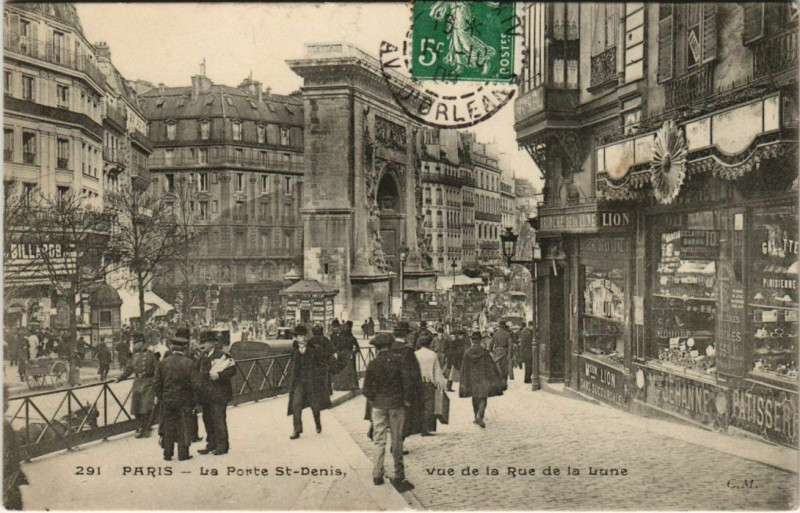 Carte postale ancienne Paris - La Porte Saint-Denis à Paris