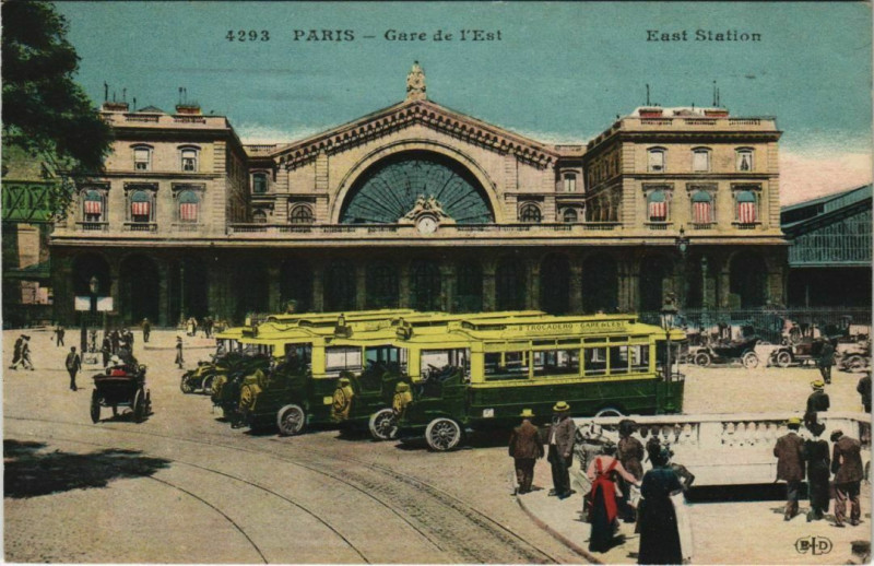 Carte postale ancienne Gare de l'Est à Paris 10e
