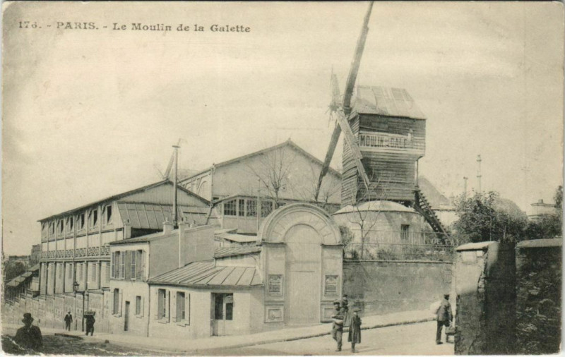 Carte postale ancienne Le Moulin de la Galette à Paris 18e