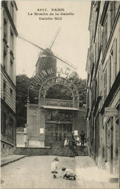 Carte postale ancienne Le Moulin de la Galette à Paris 18e