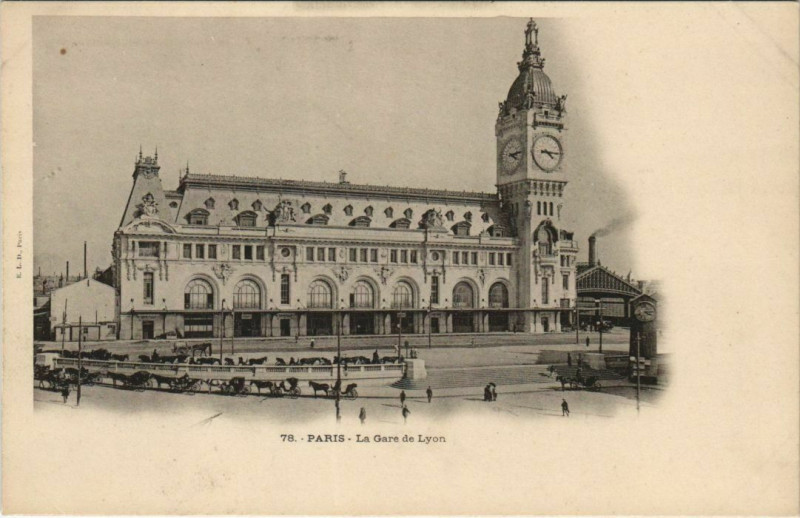 Carte postale ancienne La Gare de Lyon à Paris 12e