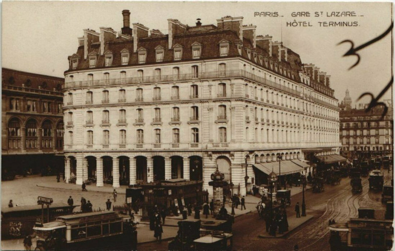 Carte postale ancienne Paris - Hotel Terminus à Paris